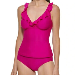 NWT DKNY swim suit top size large
